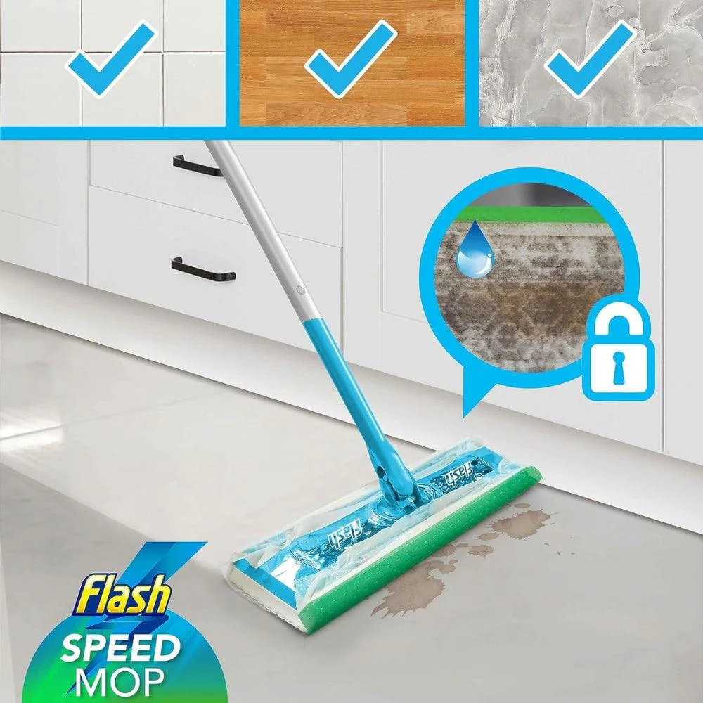 Flash Speed Mop Starter Kit with Wet & Dry Refills | Pack of 8 - Image 5