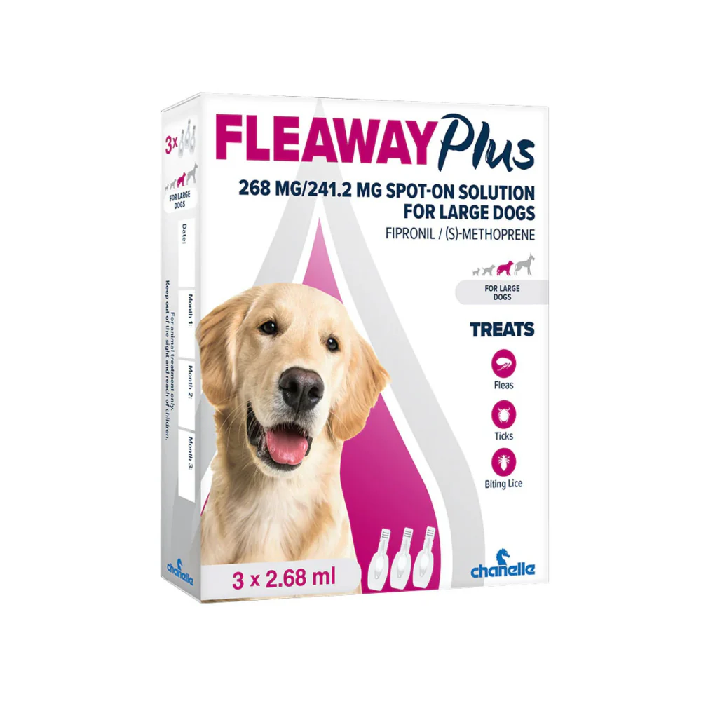 Fleaway Plus Large Dog Flea and Tick Spot-On Solution | 1 Applicator x 2.68ml