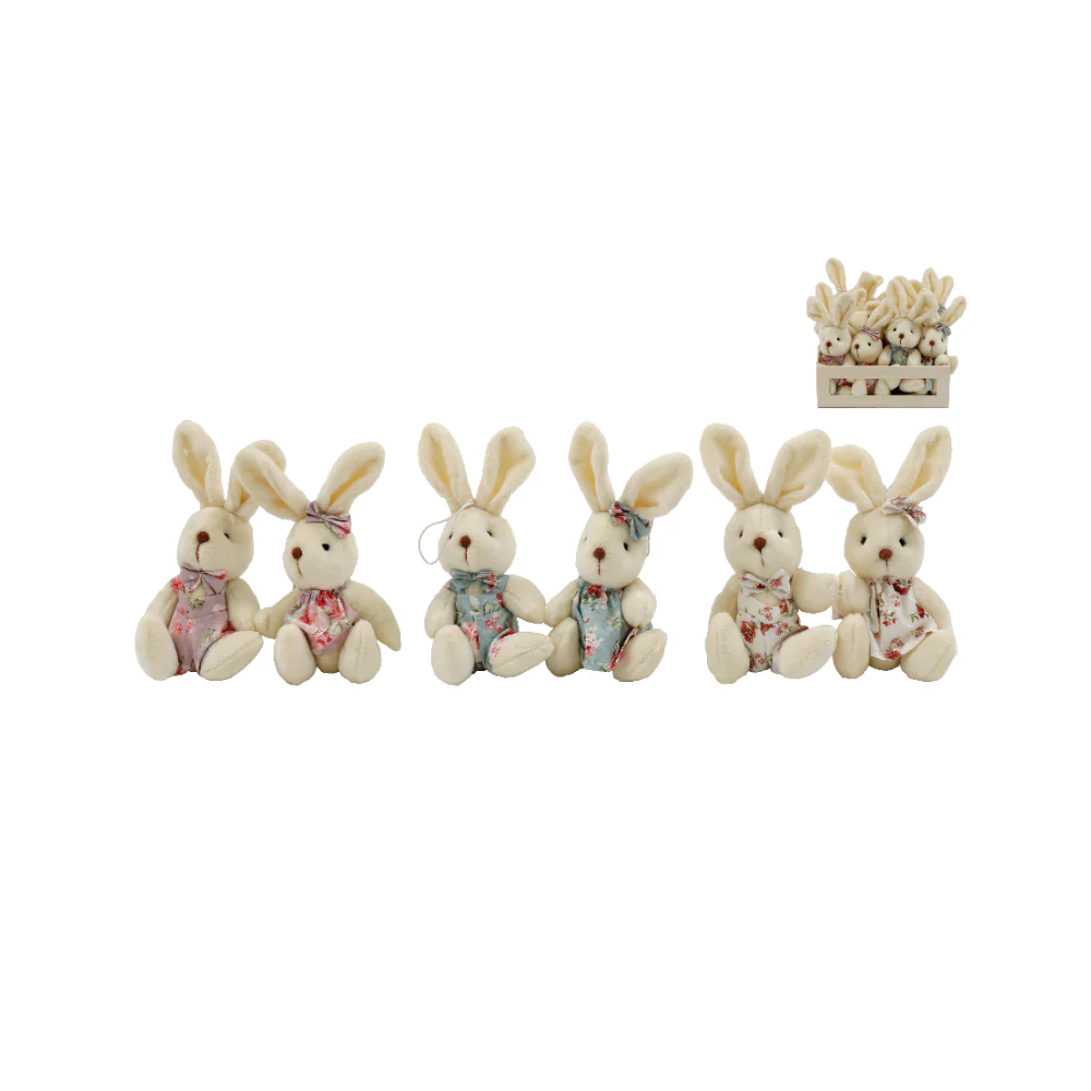 Floral Rabbit Hanging Decor Decoration Ornament | 10cm, Hanging