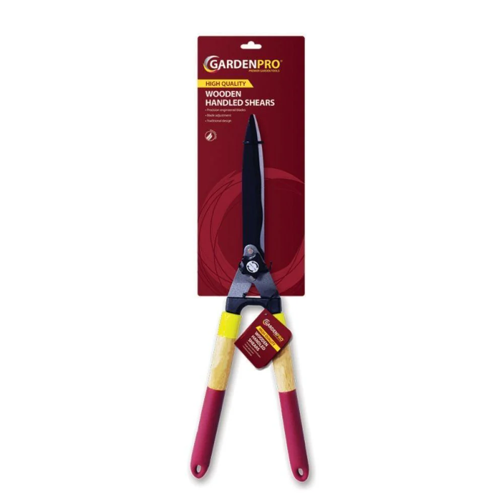 Garden Pro Traditional Wooden Handled Hedge Shears | 59cm (23")