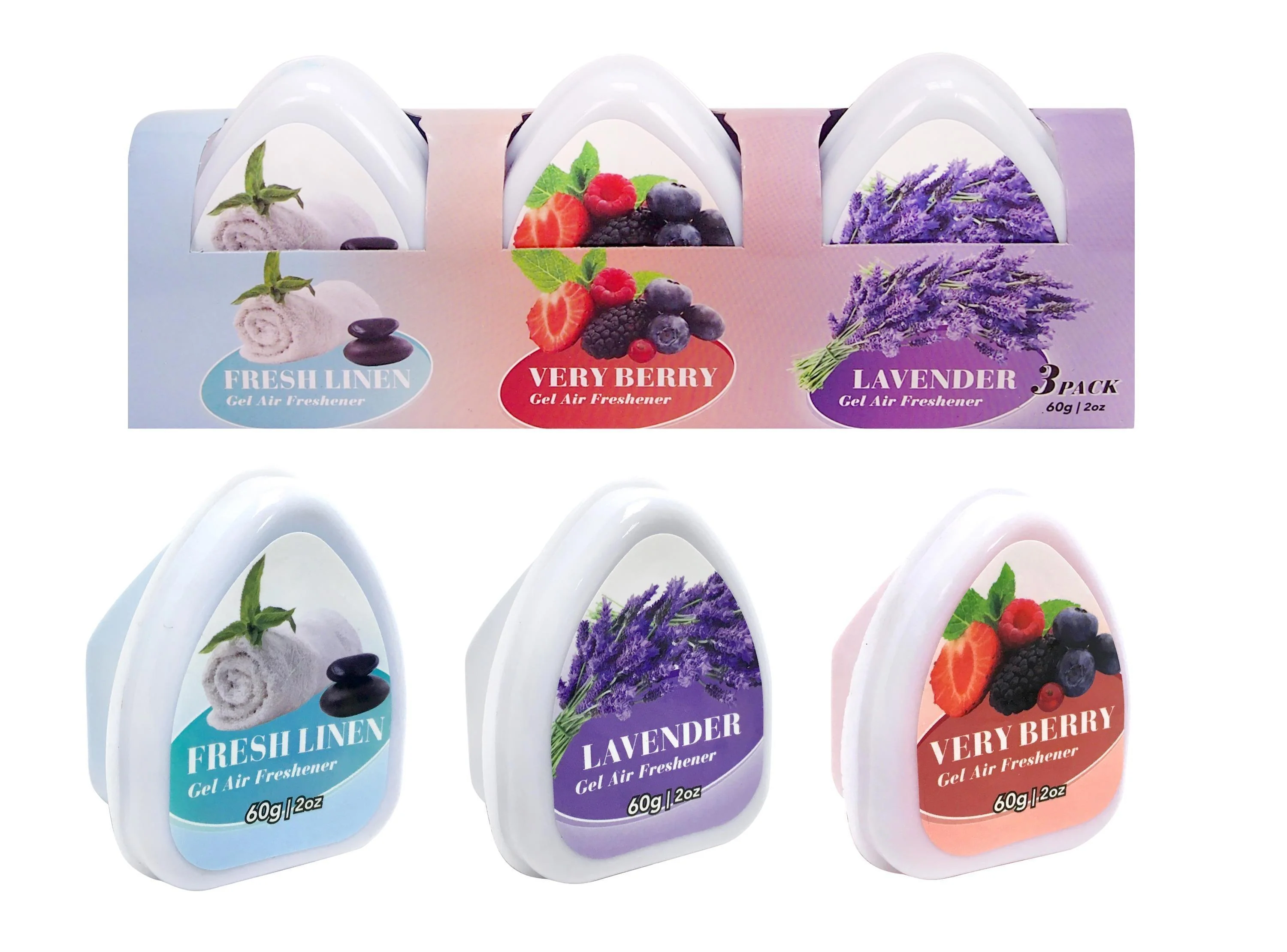 Gel Air Freshener Mini | 3 pack | 60gm