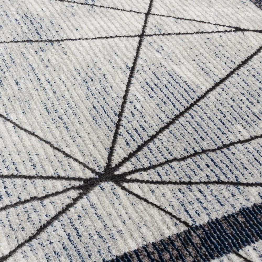 Glitz Art Deco Blue Rug | Modern Geometric Design, Plush Comfort - Image 7
