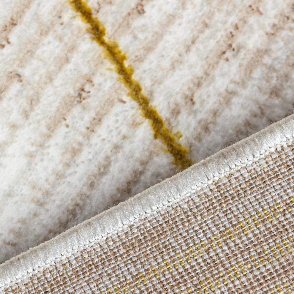 Glitz Art Deco Rug | Chic Geometric Design in Ochre & Beige - Image 11