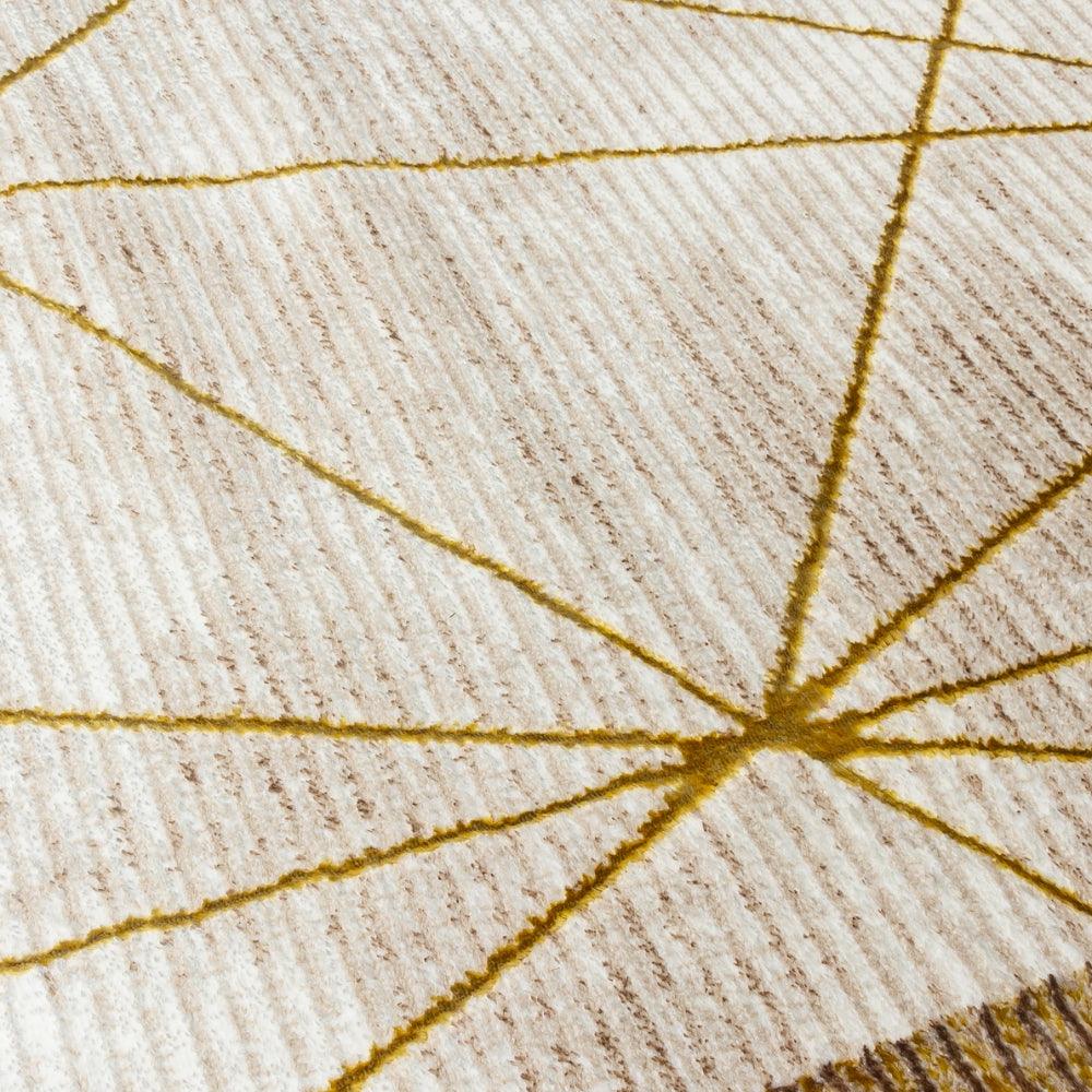 Glitz Art Deco Rug | Chic Geometric Design in Ochre & Beige - Image 6