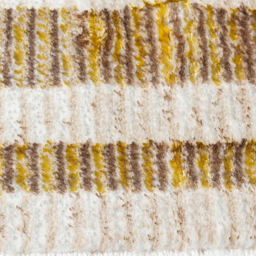 Glitz Art Deco Rug | Chic Geometric Design in Ochre & Beige - Image 9