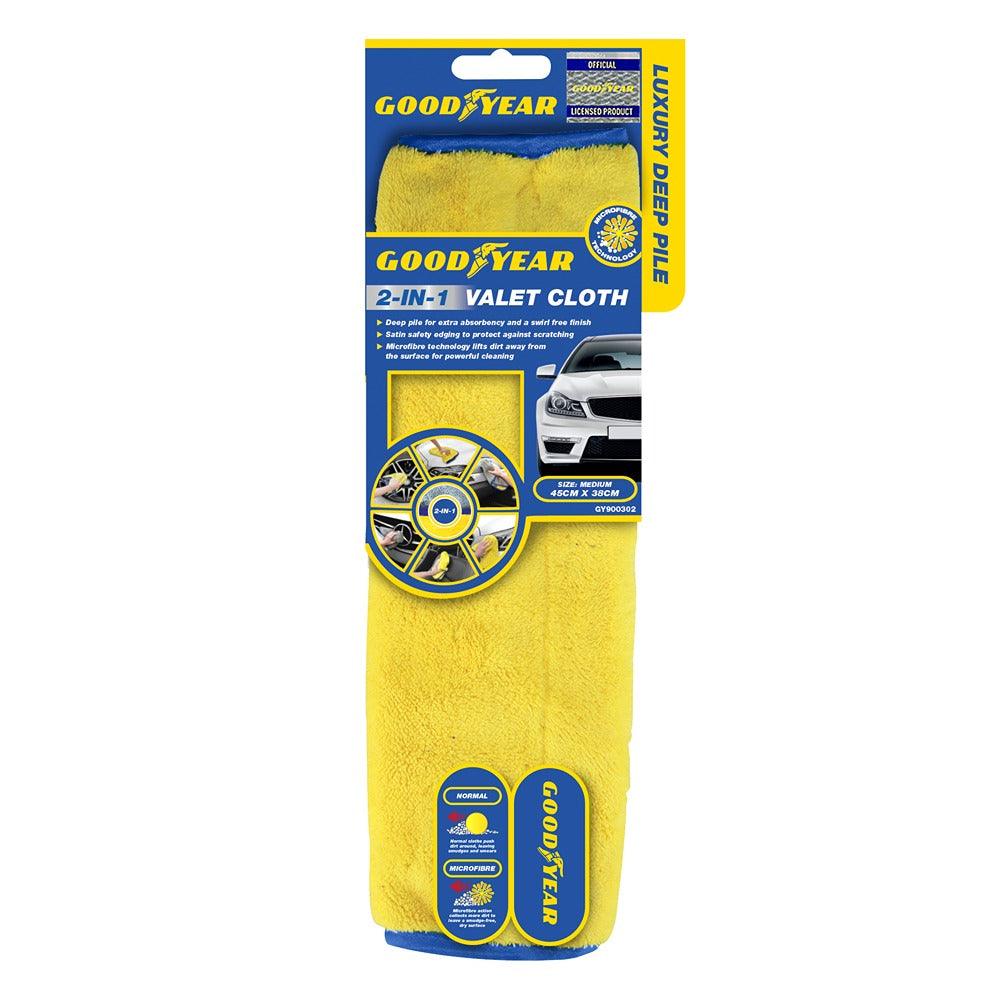 Goodyear 2-in-1 Valet Cloth | Large, Microfiber, Dual-Sided - Image 2