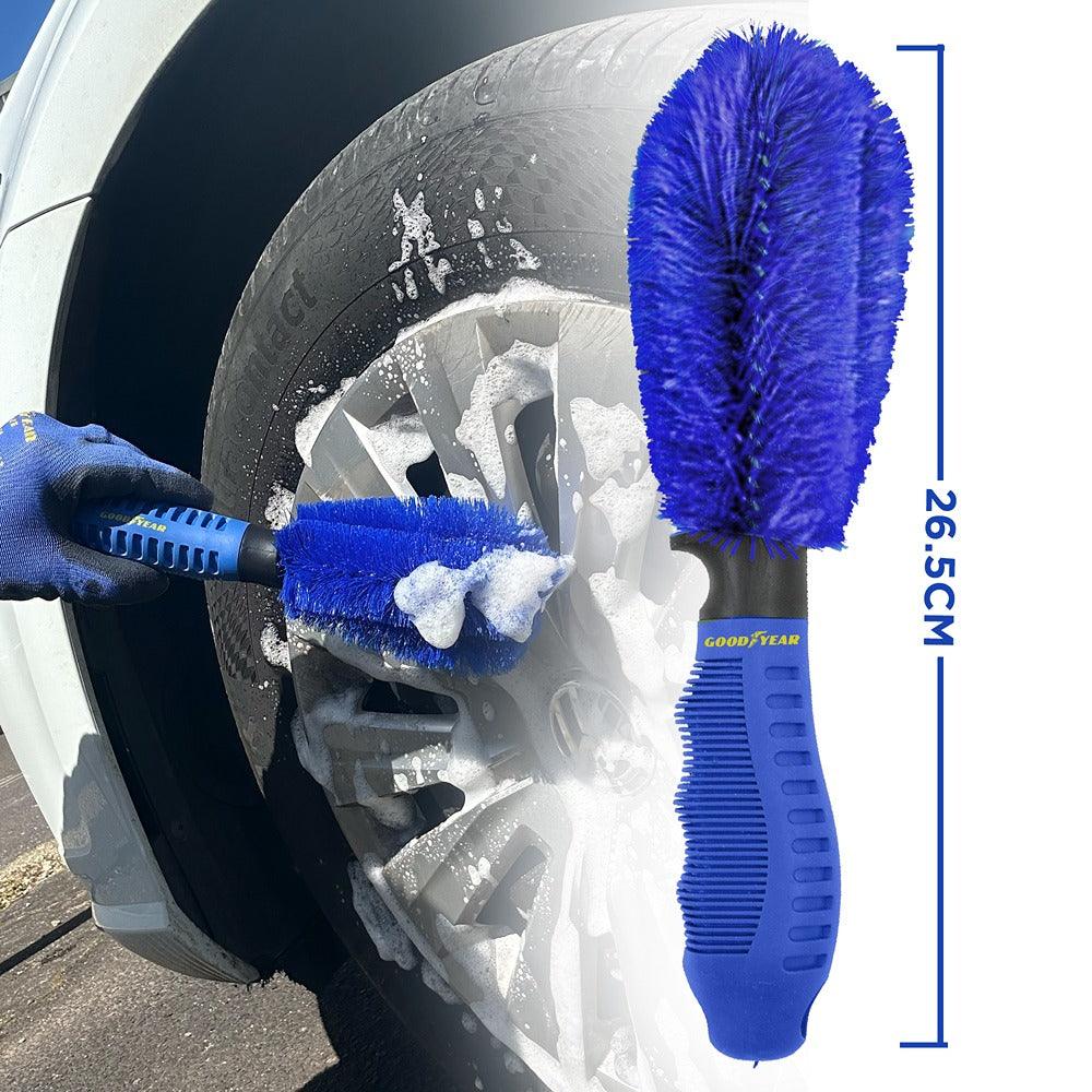 Goodyear Alloy Wheel Brush | Blue Bristles Ergonomic Grip - Image 3