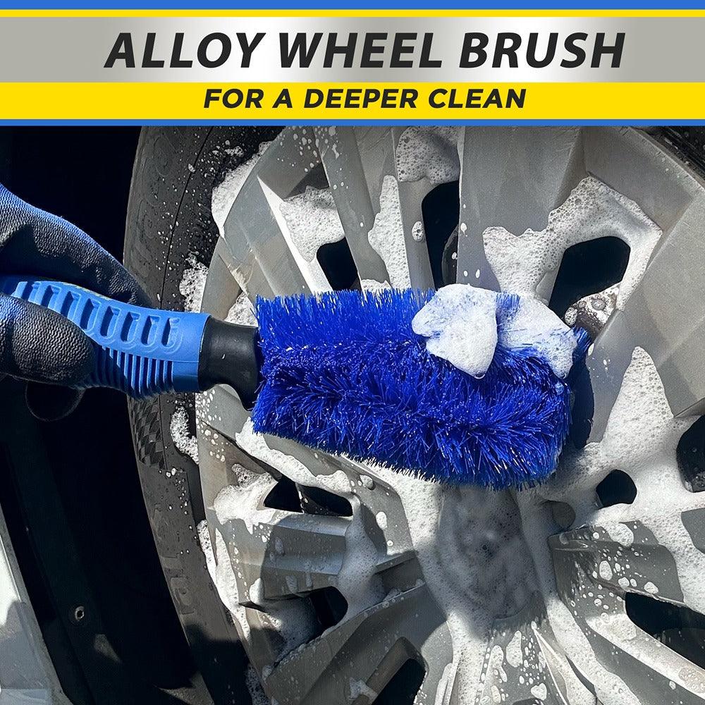 Goodyear Alloy Wheel Brush | Blue Bristles Ergonomic Grip - Image 4