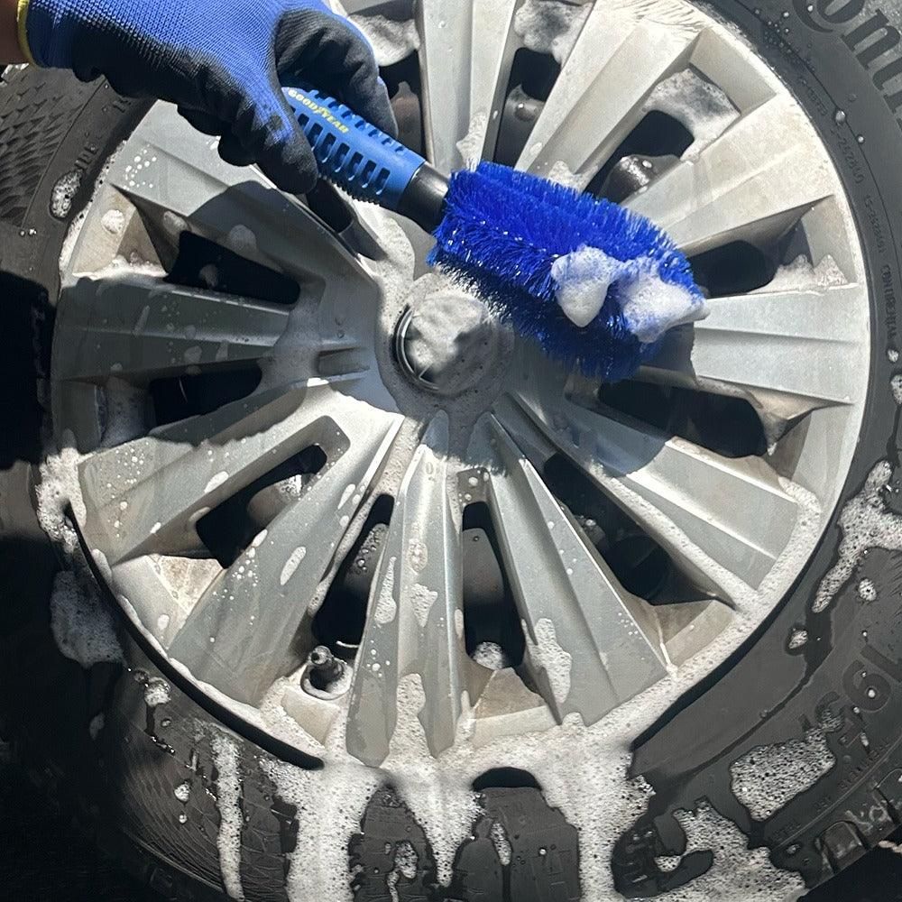 Goodyear Alloy Wheel Brush | Blue Bristles Ergonomic Grip - Image 5
