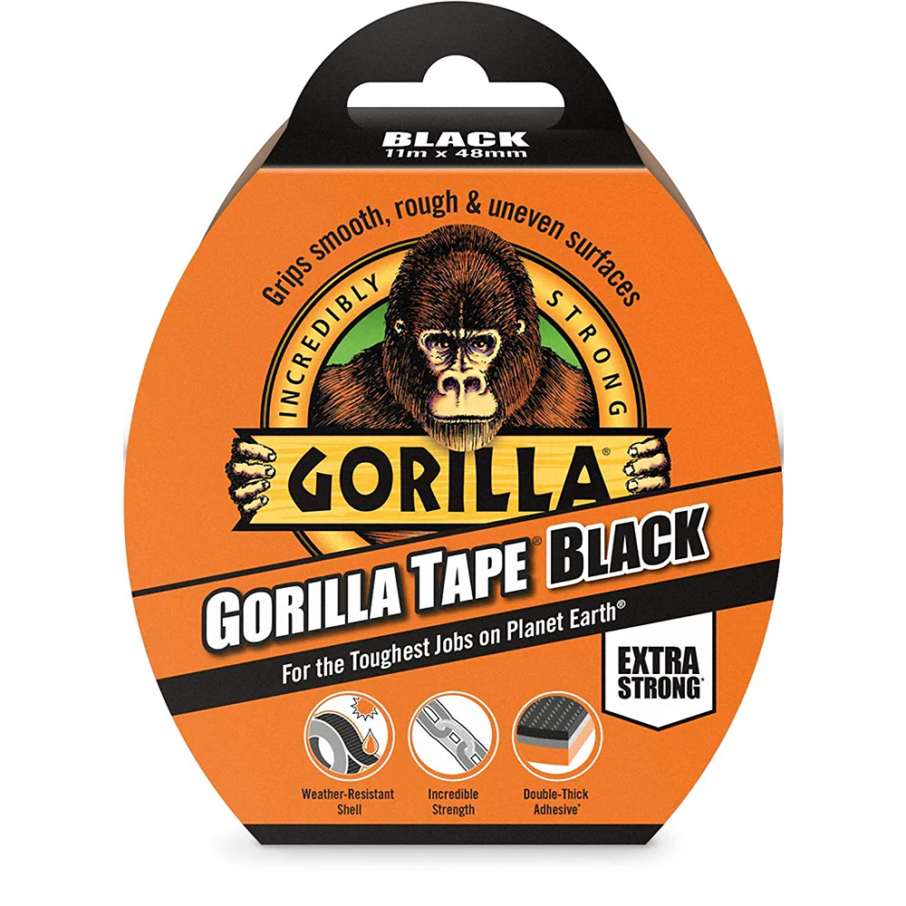 Gorilla Glue Black Weather-Resistant Repair Tape | 11 m x 48 mm