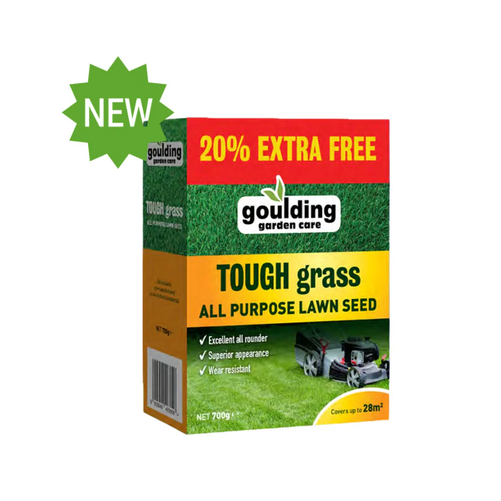 Goulding Tough All-Purpose Grass Lawn Seed | 700g, Up to 28m², 20% Extra Free