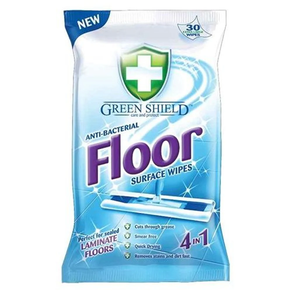 Green Shield Antibacterial Floor Wipes | 24 Pack