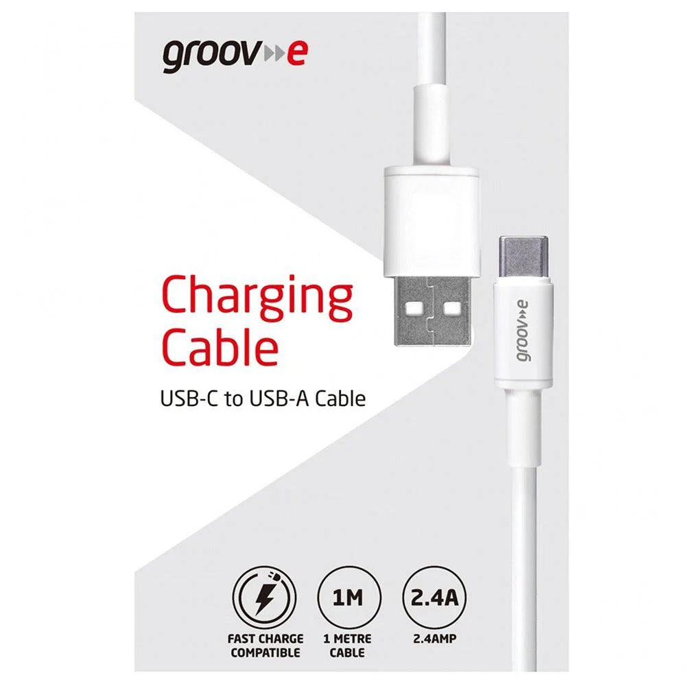 Groov-e USB-C to A Cable | 1M White | Fast Charging | 2.4A - Image 3