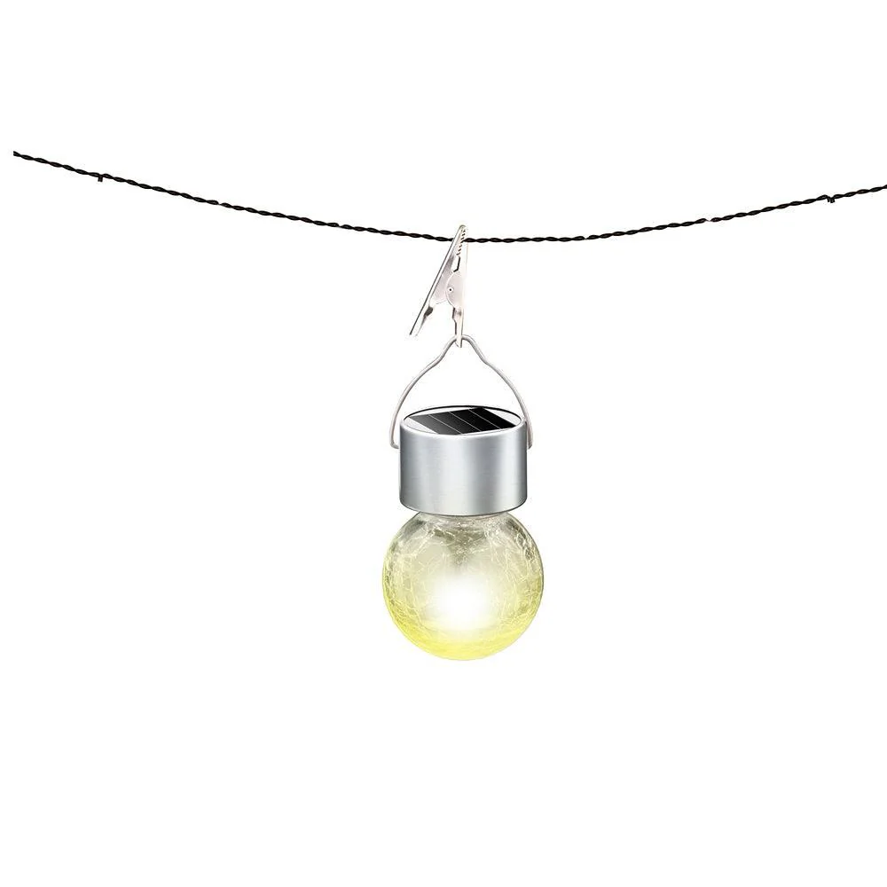 Grundig Colour Changing Solar LED Hanging Glass Bulb Light | 2 Functions