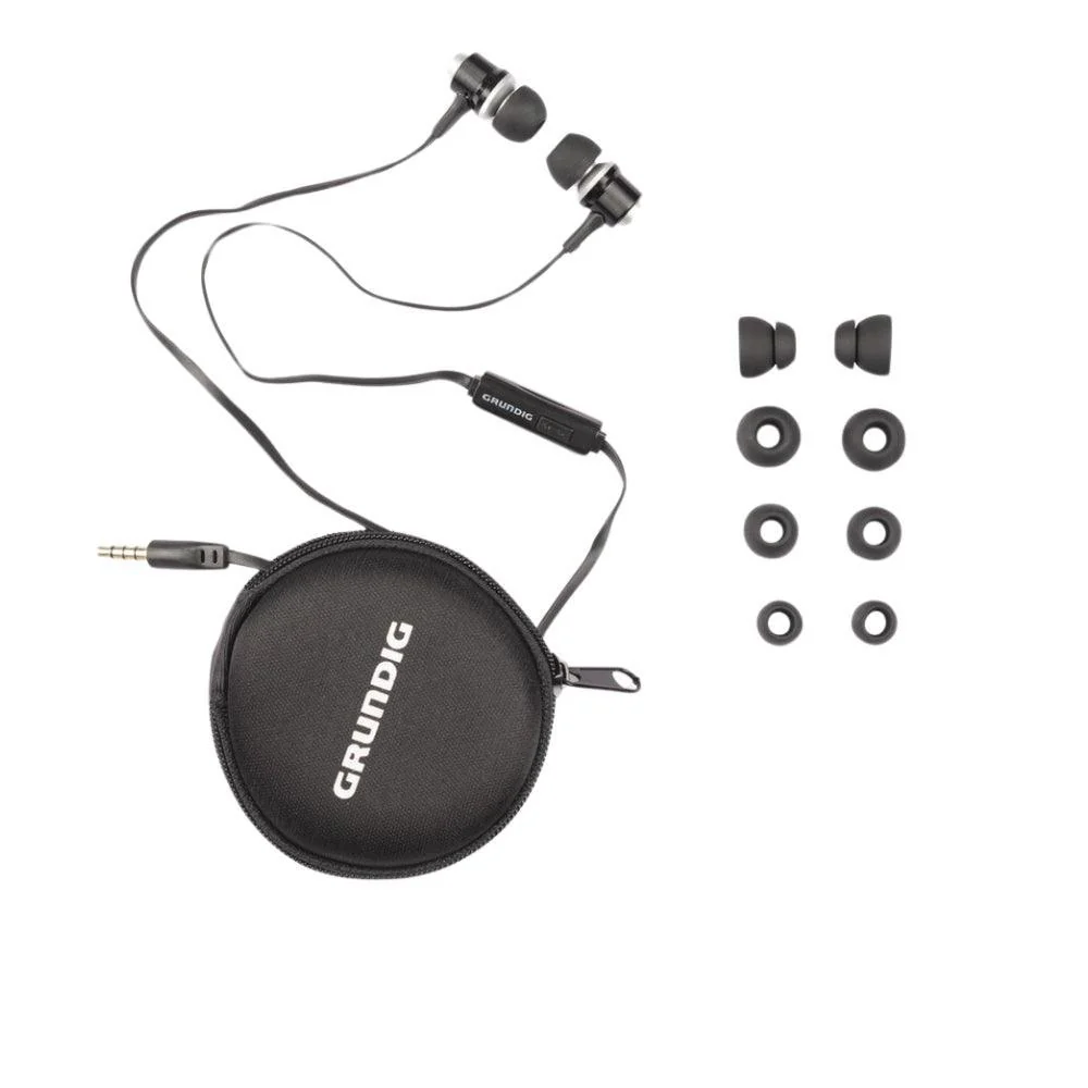 Grundig Metal Pro Bluetooth Stereo Black Earphones with Microphone - Image 3