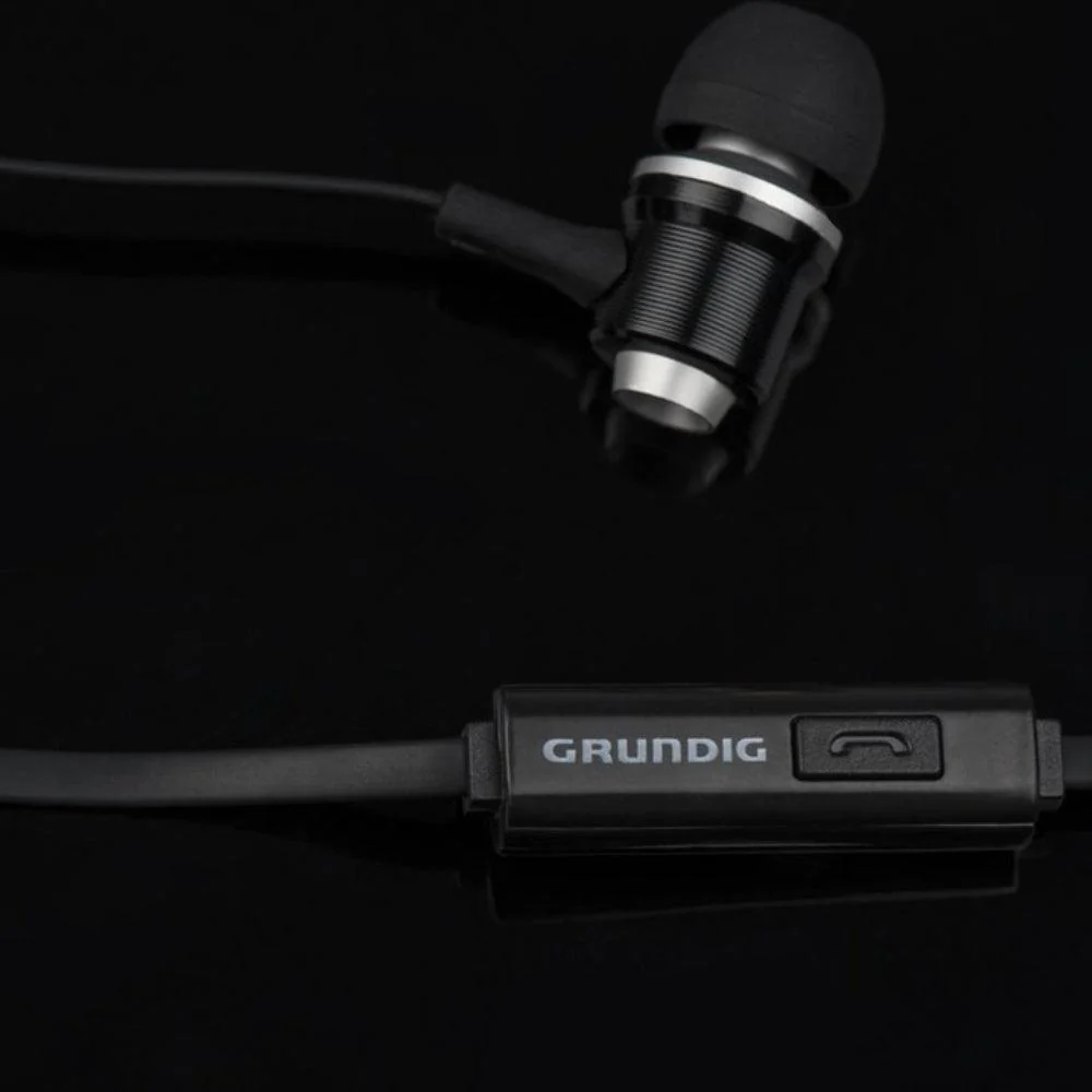 Grundig Metal Pro Bluetooth Stereo Black Earphones with Microphone - Image 4