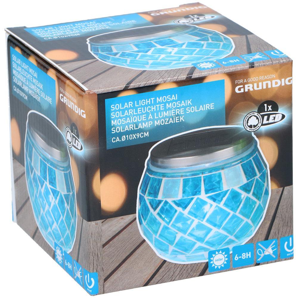 Grundig Solar LED Mosaic Ball Light | Assorted Colour | 10 x 9cm - Image 3
