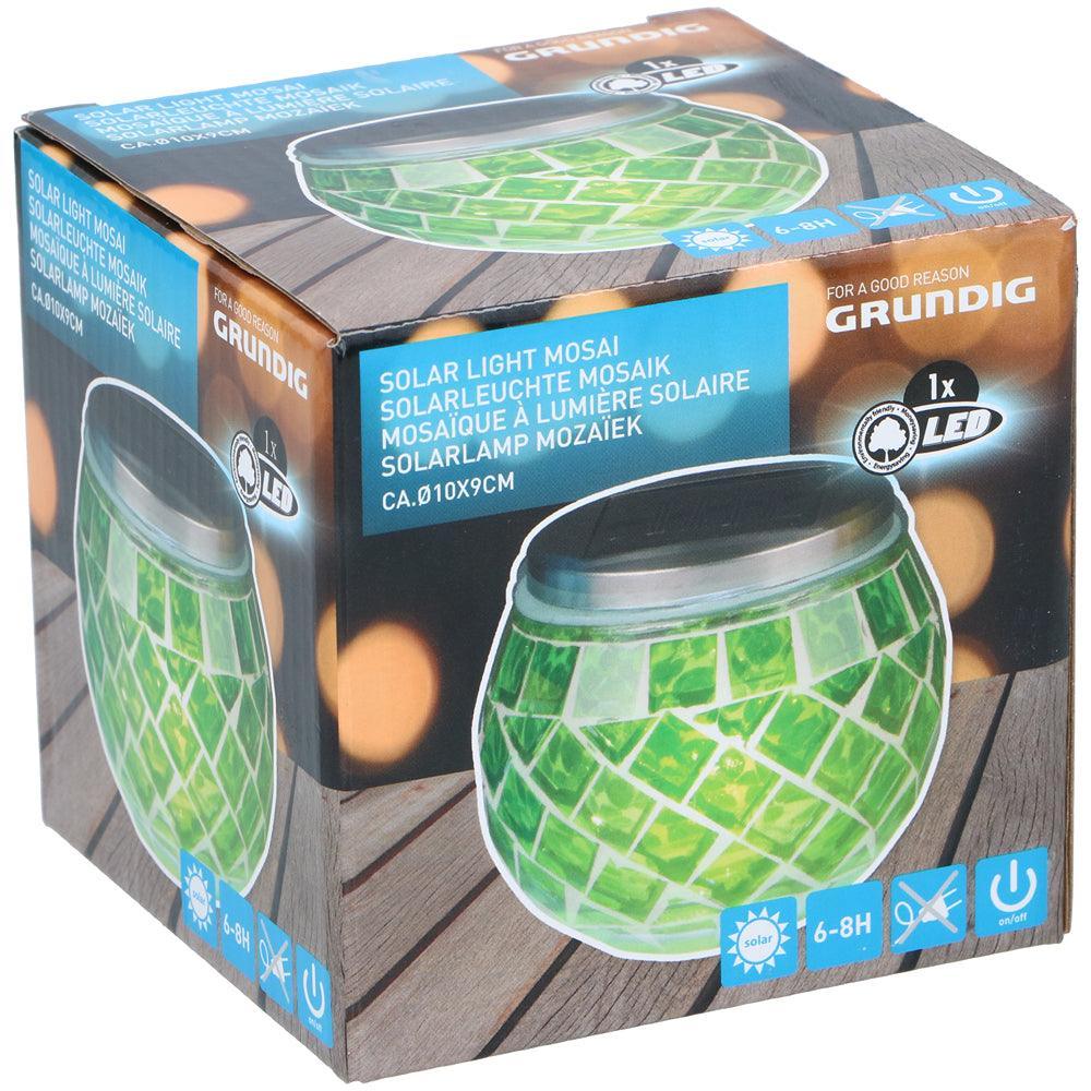 Grundig Solar LED Mosaic Ball Light | Assorted Colour | 10 x 9cm - Image 4