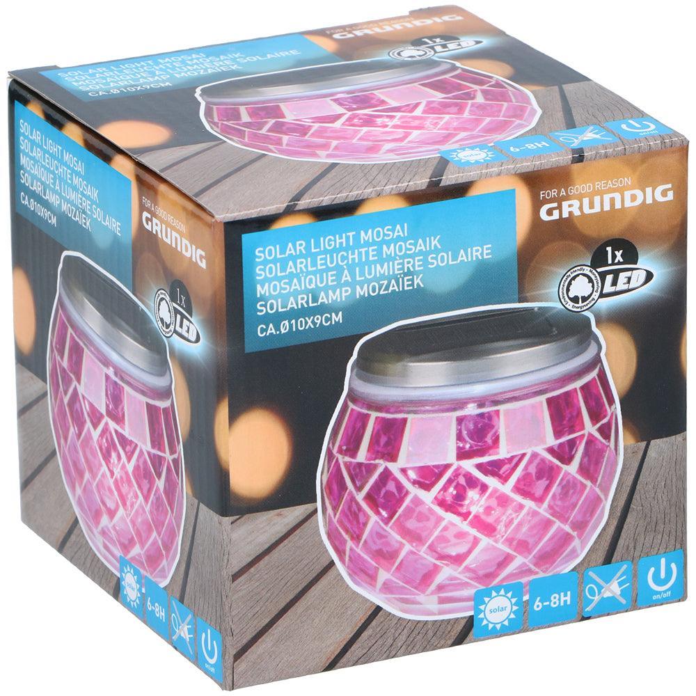 Grundig Solar LED Mosaic Ball Light | Assorted Colour | 10 x 9cm - Image 5