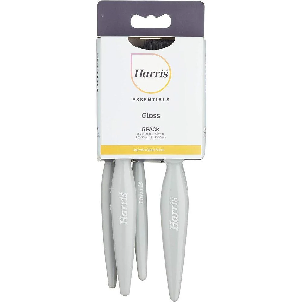 Harris Essentials  Gloss Paint Brush | Pack of 5 - Image 2
