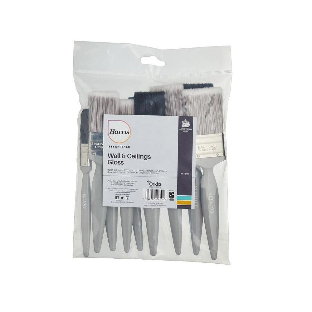 Harris Essentials  Walls & Ceilings Paint Brush | Pack of 10