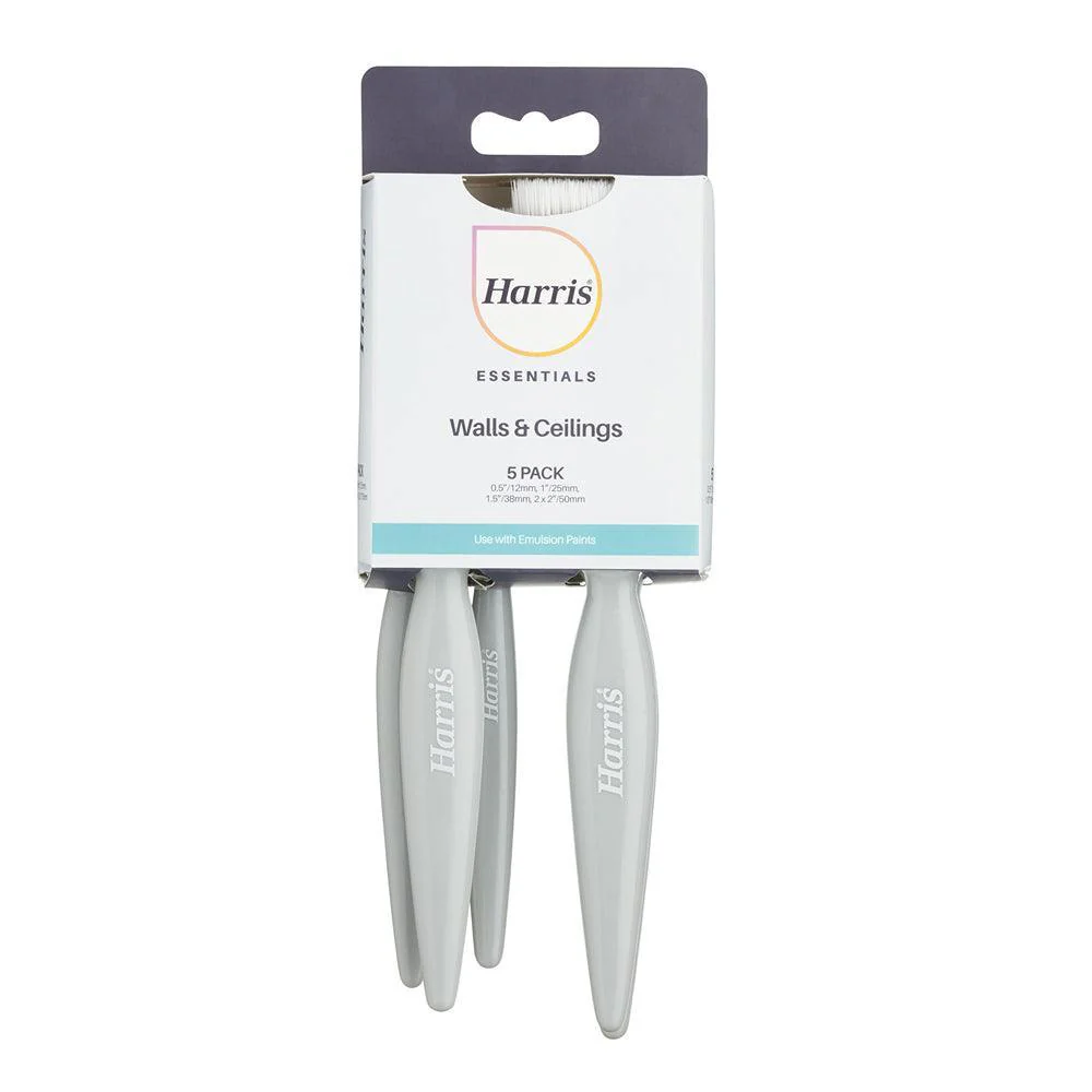 Harris Essentials  Walls & Ceilings Paint Brush | Pack of 5 - Image 3