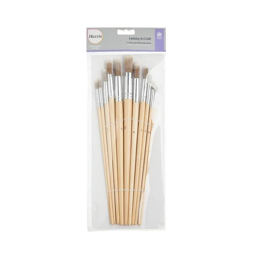 Harris Seriously Good Artist Round Paint Brush | Pack of 11