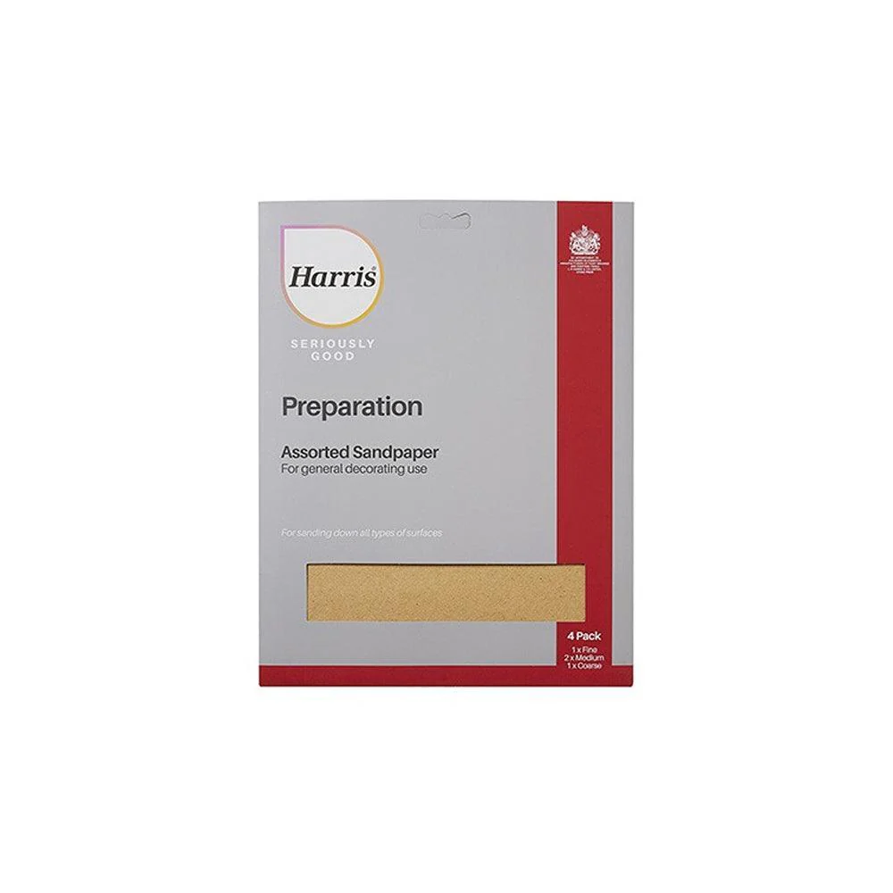 Harris Seriously Good Preparation Sandpaper | Assorted | Pack of 4 - Image 2