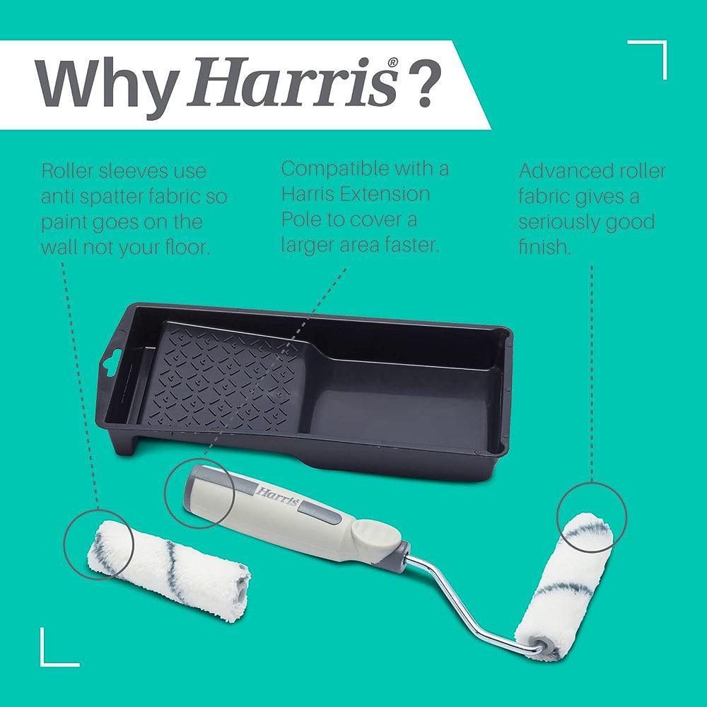 Harris Seriously Good Walls & Ceilings Medium Pile Paint Roller Set with Tray | 4in| 2 Sleeves - Image 6