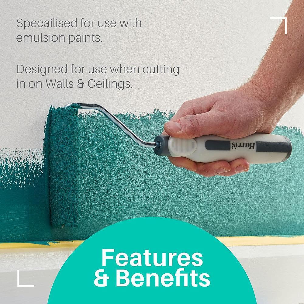 Harris Seriously Good Walls & Ceilings Medium Pile Paint Roller Set with Tray | 4in| 2 Sleeves - Image 8
