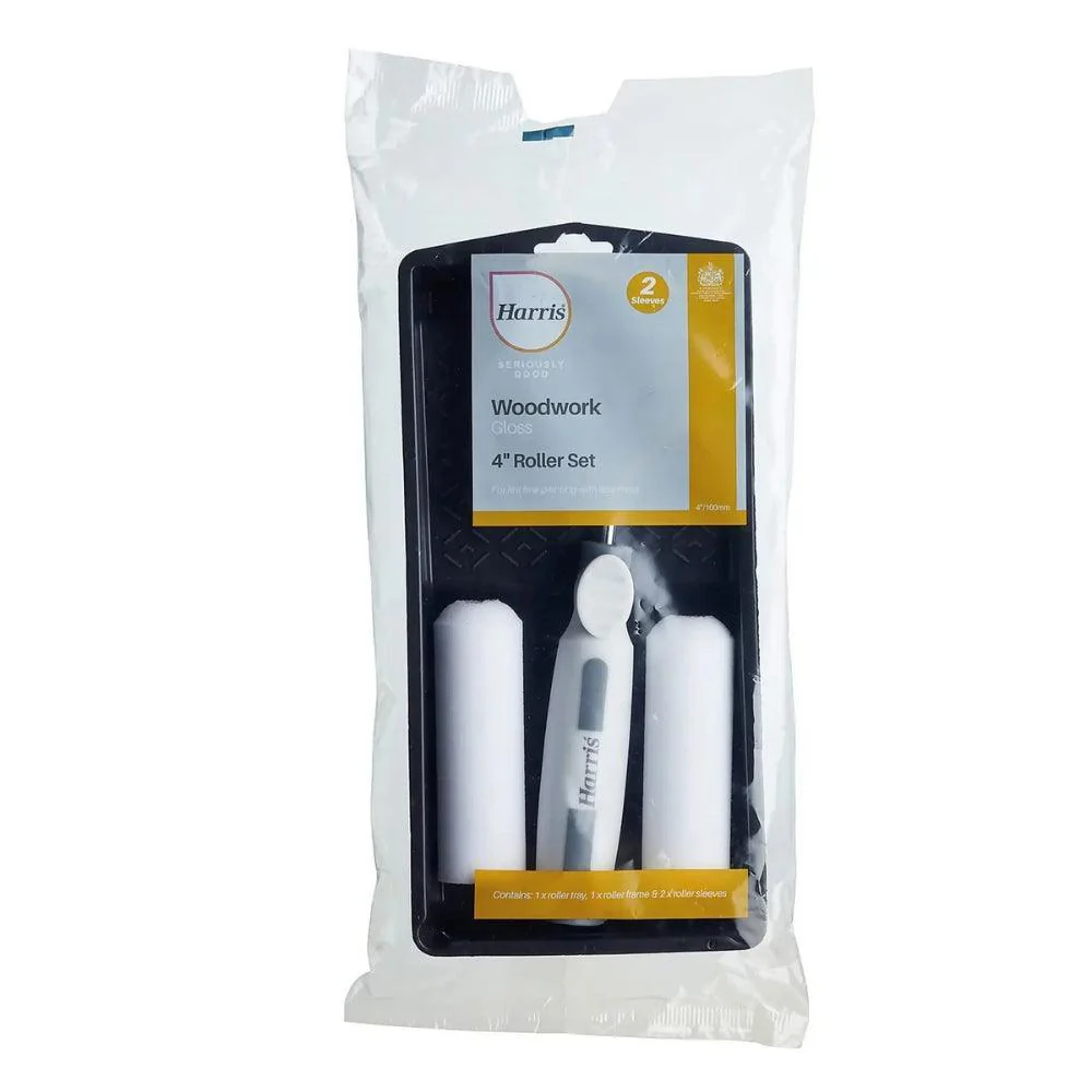 Harris Seriously Good Woodwork Gloss Mini Roller Set | 4in - Image 2