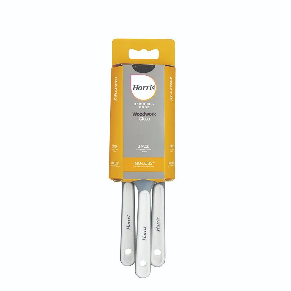Harris Seriously Good Woodwork Gloss Paint Brush | Pack of 3