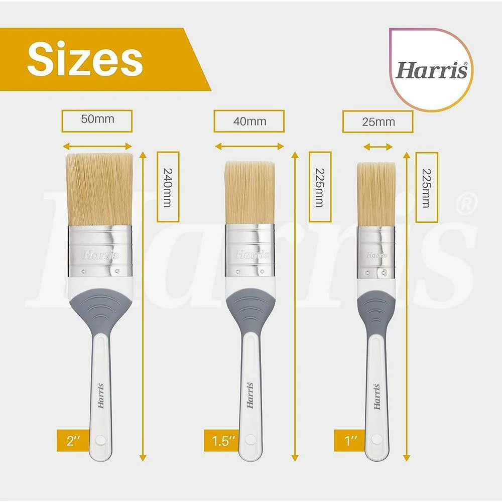 Harris Seriously Good Woodwork Stain & Varnish Paint Brush | Pack of 3 - Image 5