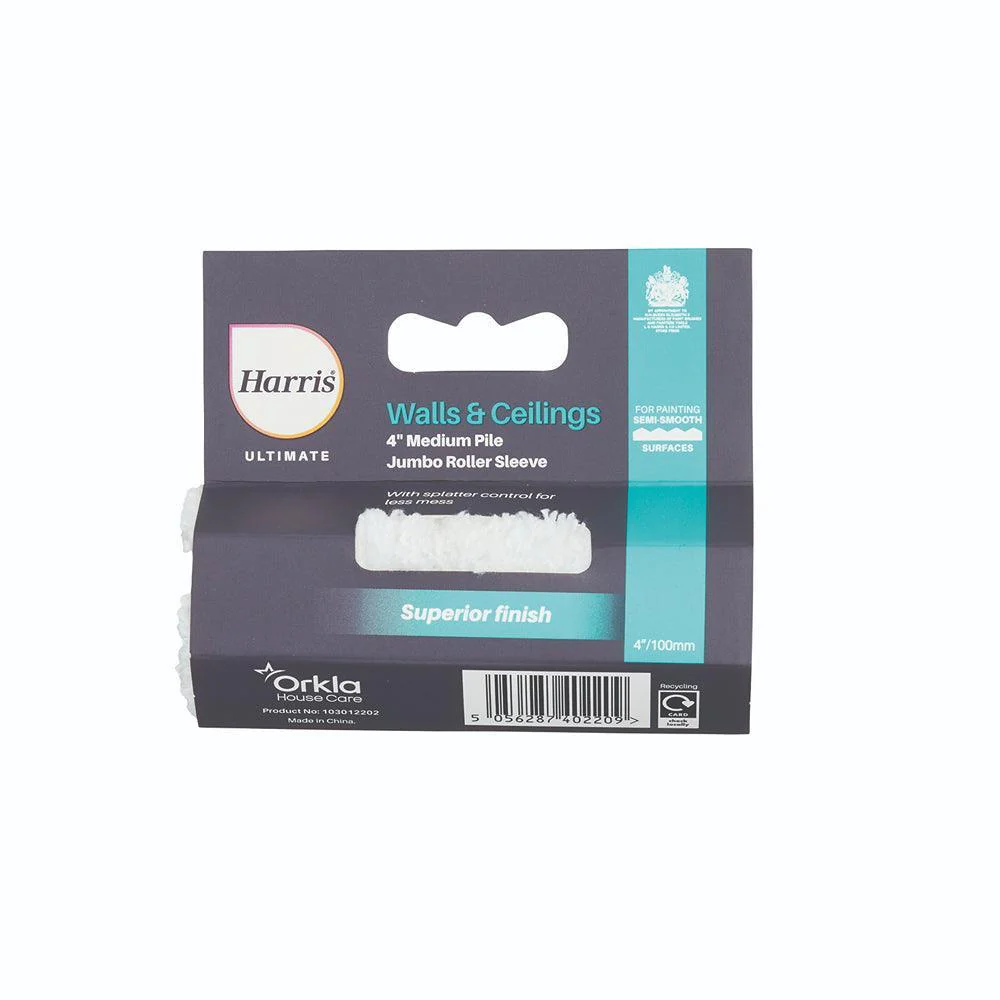 Harris Ultimate Walls & Ceilings Medium Pile Jumbo Roller Sleeve | 4in