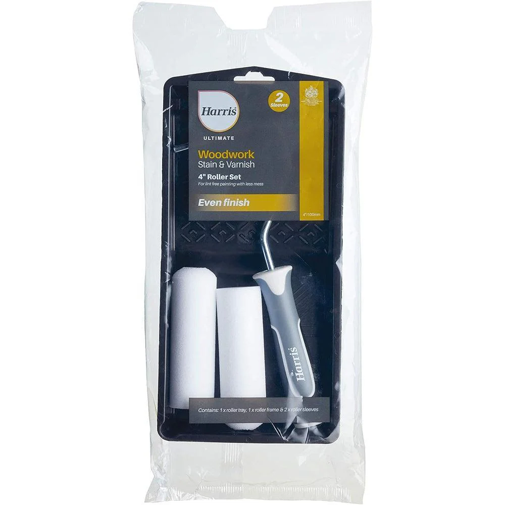 Harris Ultimate Woodwork Stain Varnish Set | 4in | 2 Sleeves - Image 2