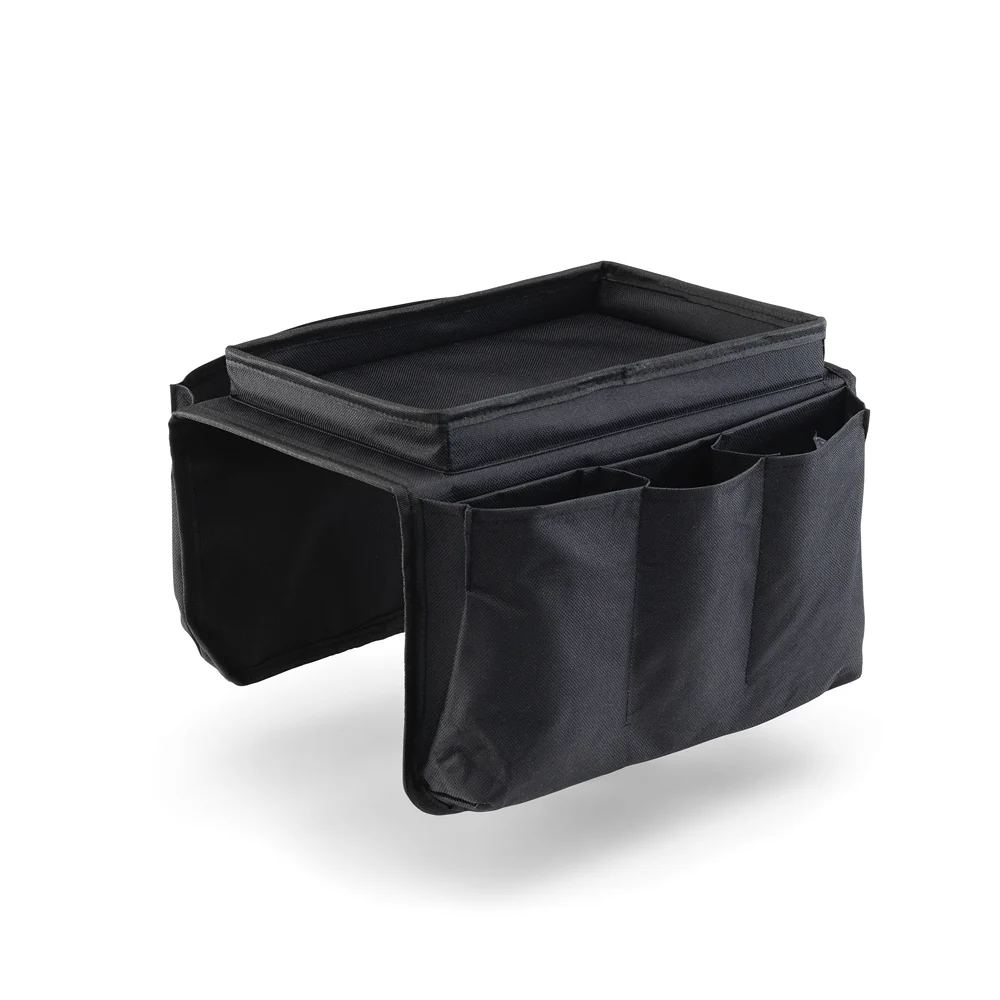 Home Black Armchair Caddy Organiser Holder | Black, Armchair - Image 5