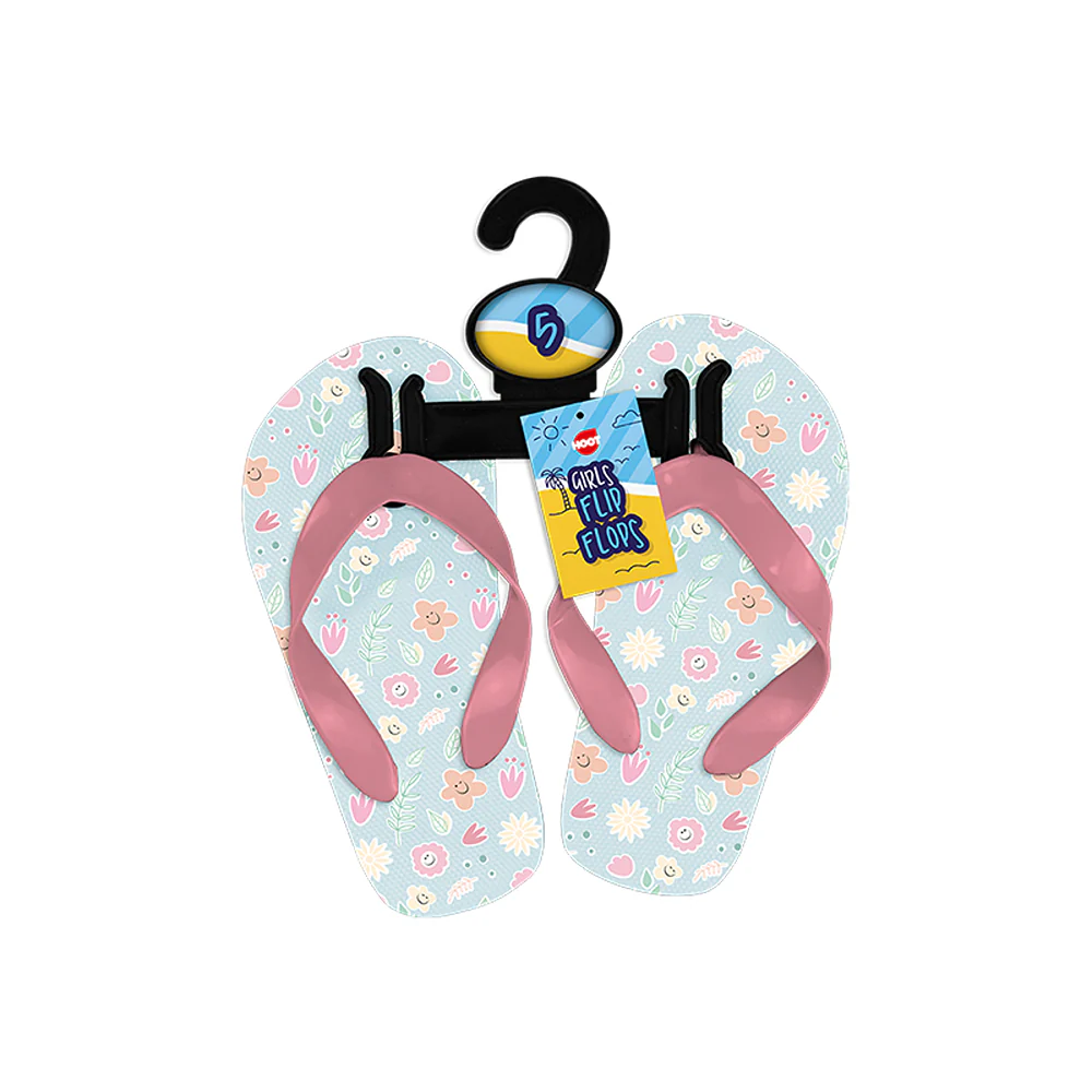 Hoot Girls Printed Flip Flops Sandals | Printed Footwear for Girls - Image 3