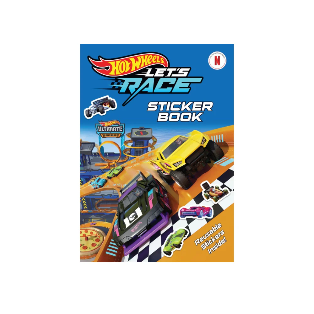 Hot Wheels Let's Race Reusable Sticker Book | Assorted Designs