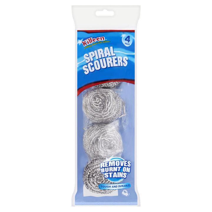 Killeen 4 pack spiral scourers. Removes burnt of stains