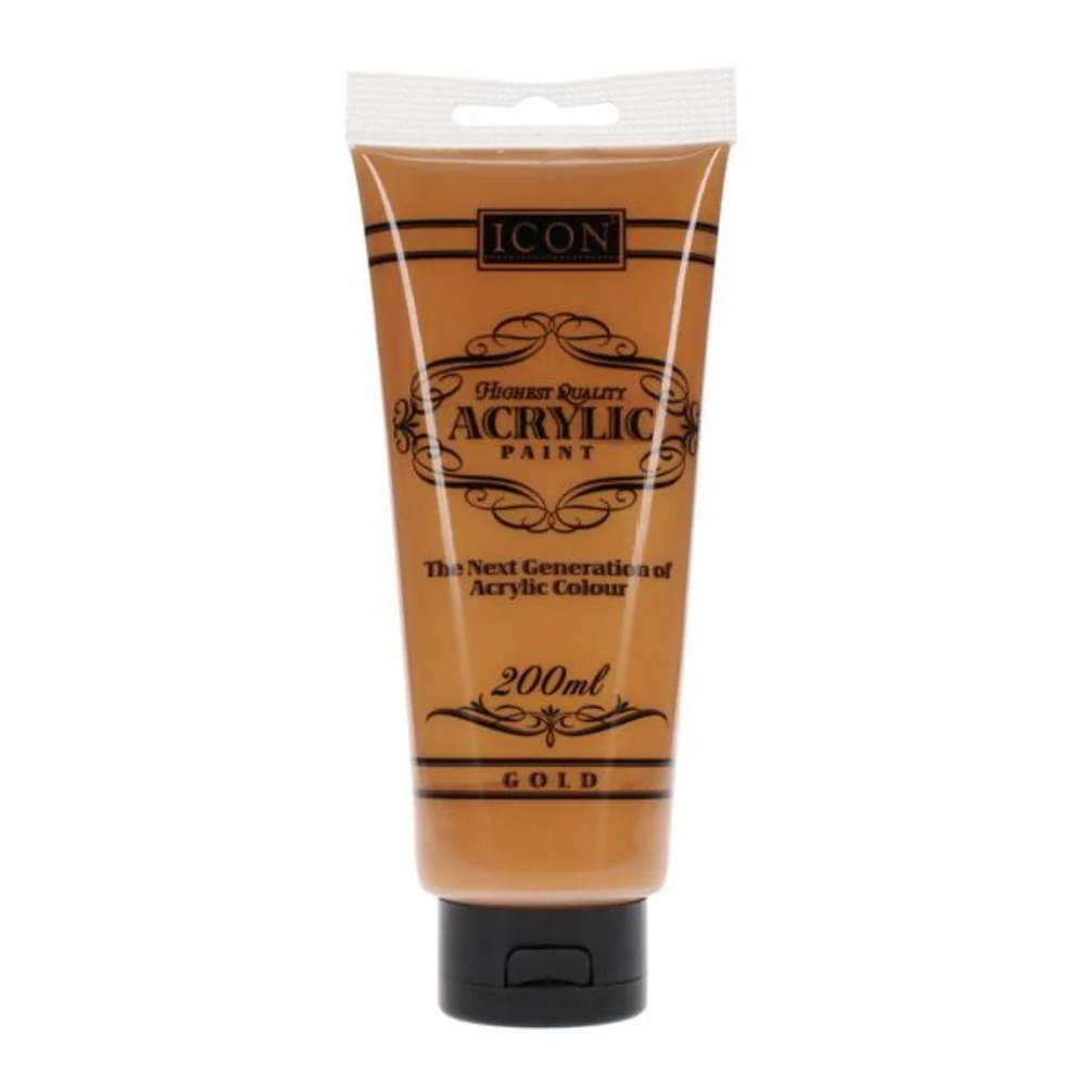 Icon Gold Acrylic Paint - Premium Quality for Vibrant Artwork