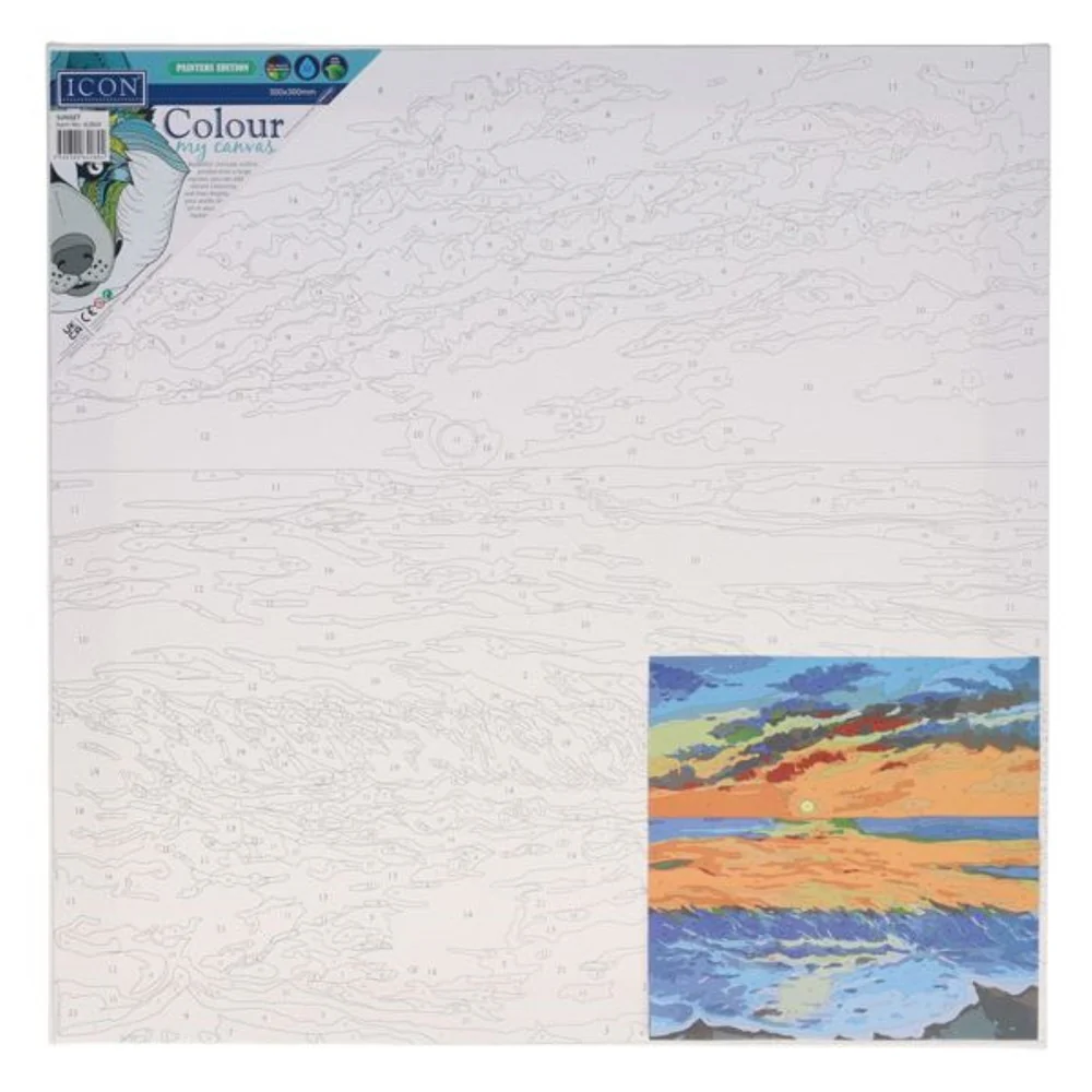 Icon Paint by Numbers Canvas - Assorted