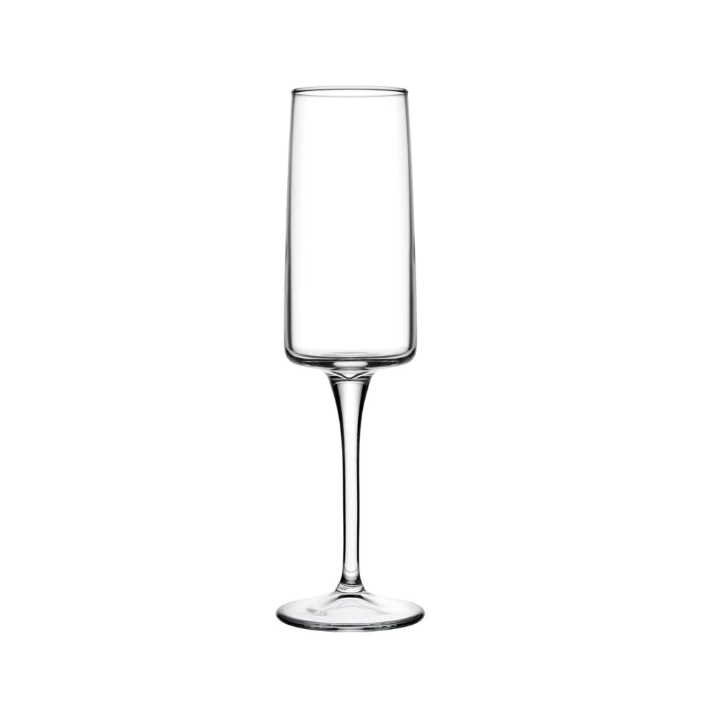 Iconic Champagne Flute Glasses | Set of 6, Crystal-Clear, Long Stem