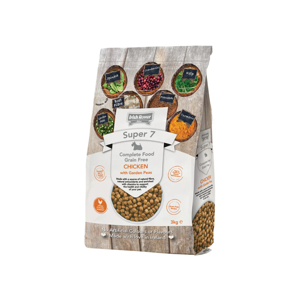 Irish Rover Super 7 Chicken Dog Food | Grain-Free, 3kg, Made in Ireland