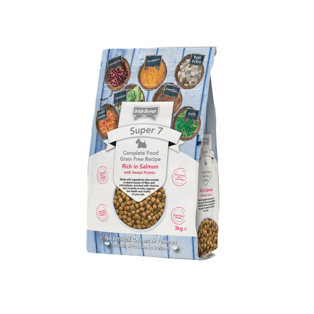 Irish Rover Super 7 Salmon Dog Food | Grain-Free, Sweet Potato, 3kg
