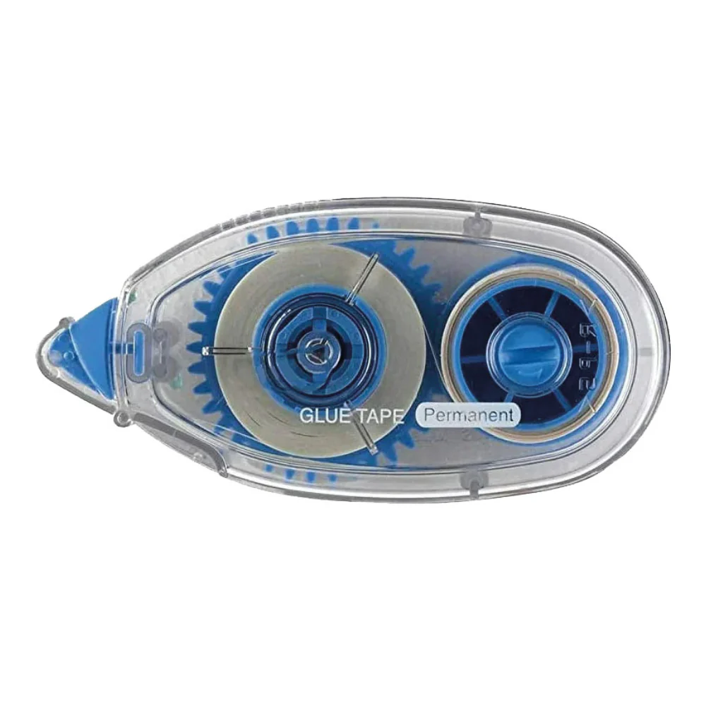 Japan Plus Permanent Glue Tape Roller | 10m x 8.4mm, Clear Dispenser - Image 2