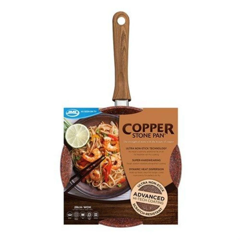 JML Non Stick Copper Stone Wok | 28cm - Image 5