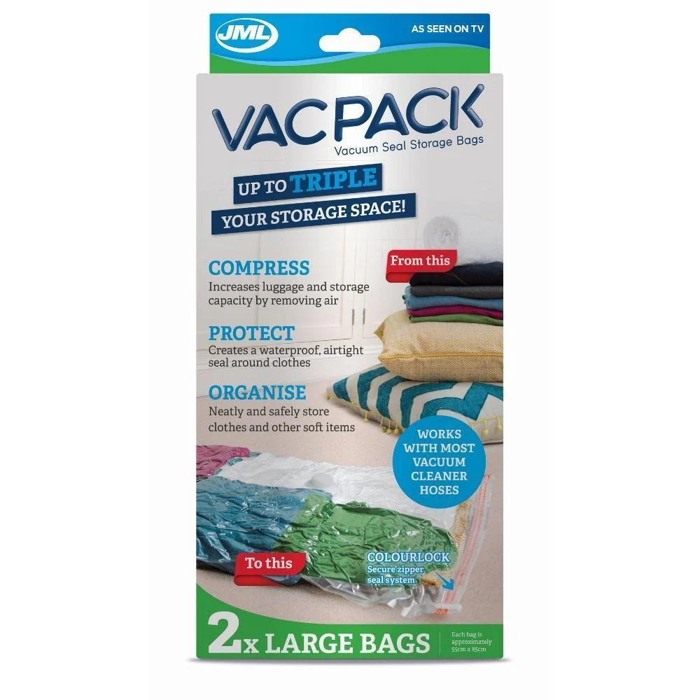 JML Vac Pack Large Storage Bags | Pack of 2