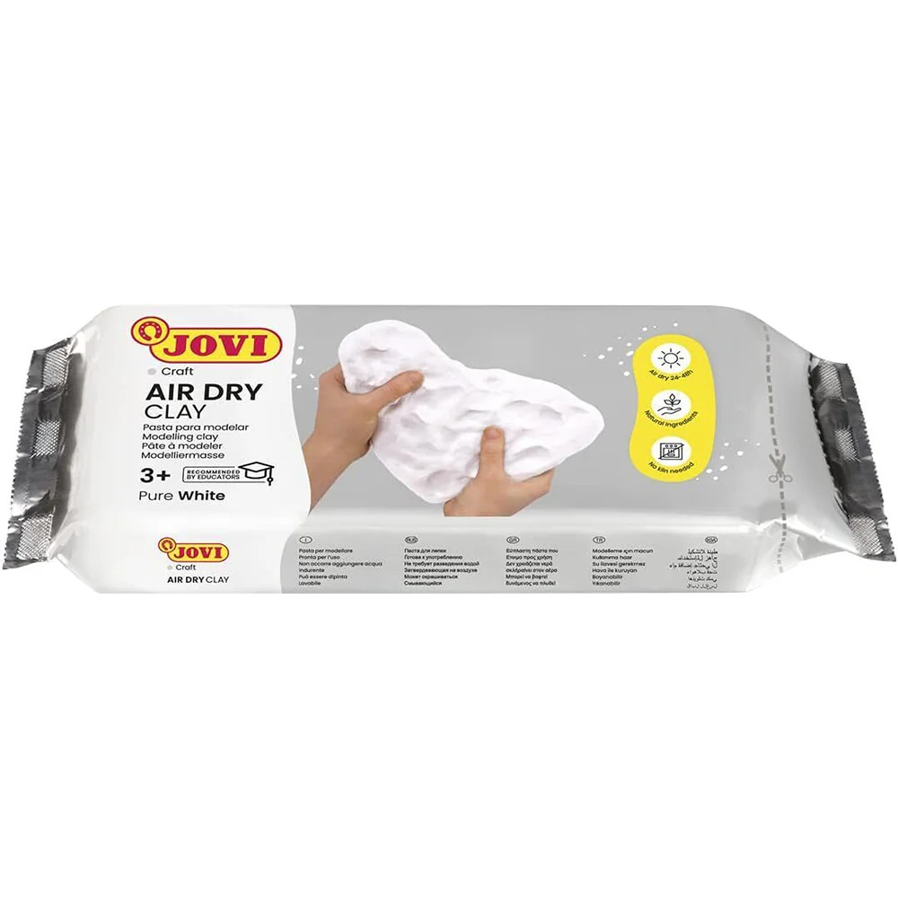 Jovi Air Dry White Modelling Clay | 1kg, Ages 3+, Natural Origin