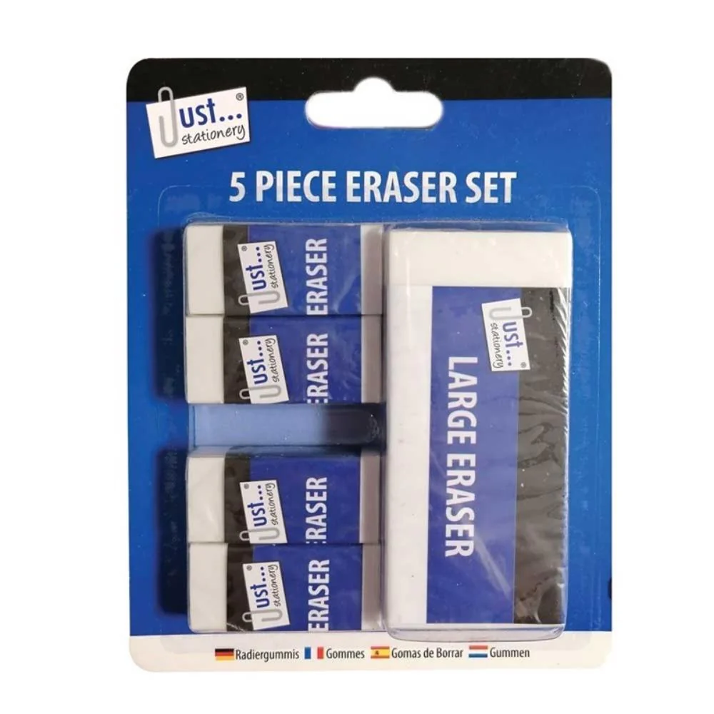 Just Stationery Eraser Set | 5 Piece