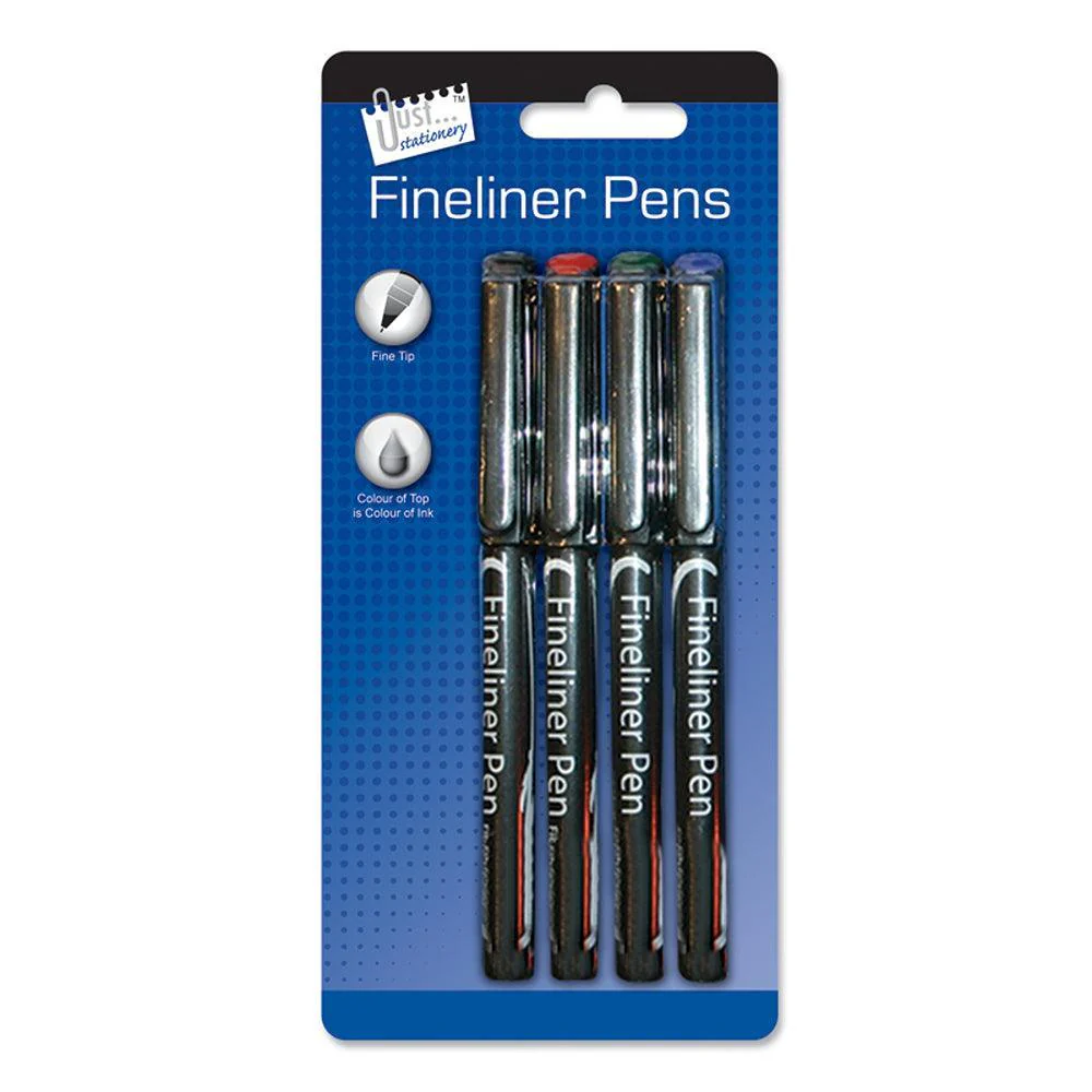 Just Stationery Fineliner Pen | Pack of 3